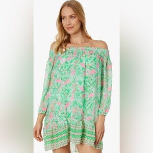 Lilly Pulitzer Maribeth Dress Botanical Just Wing it Size XS  NEW